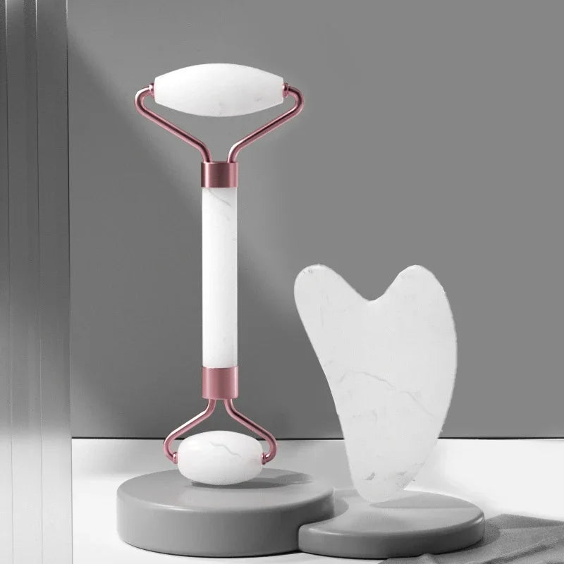 Kit Massage Visage : Rouleau & Gua Sha