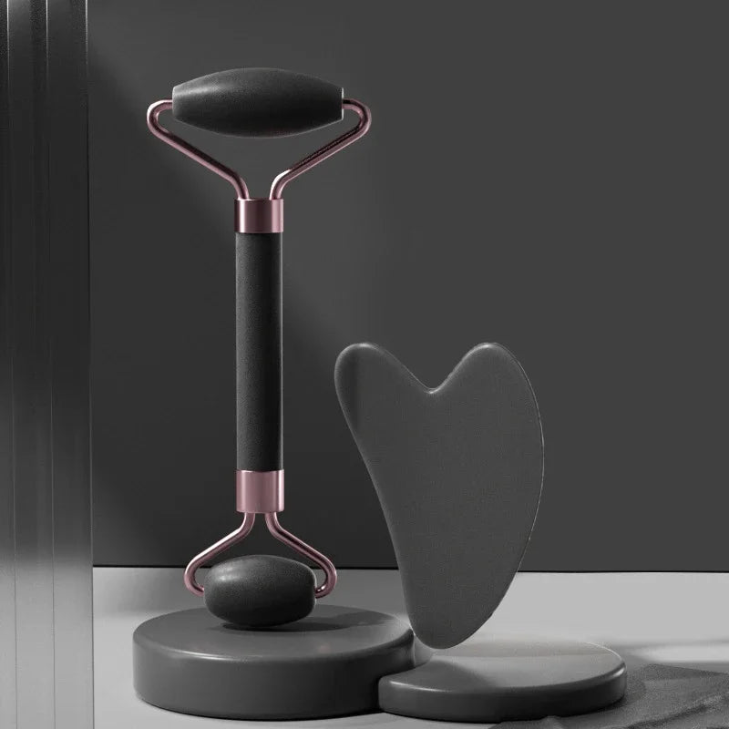 Kit Massage Visage : Rouleau & Gua Sha