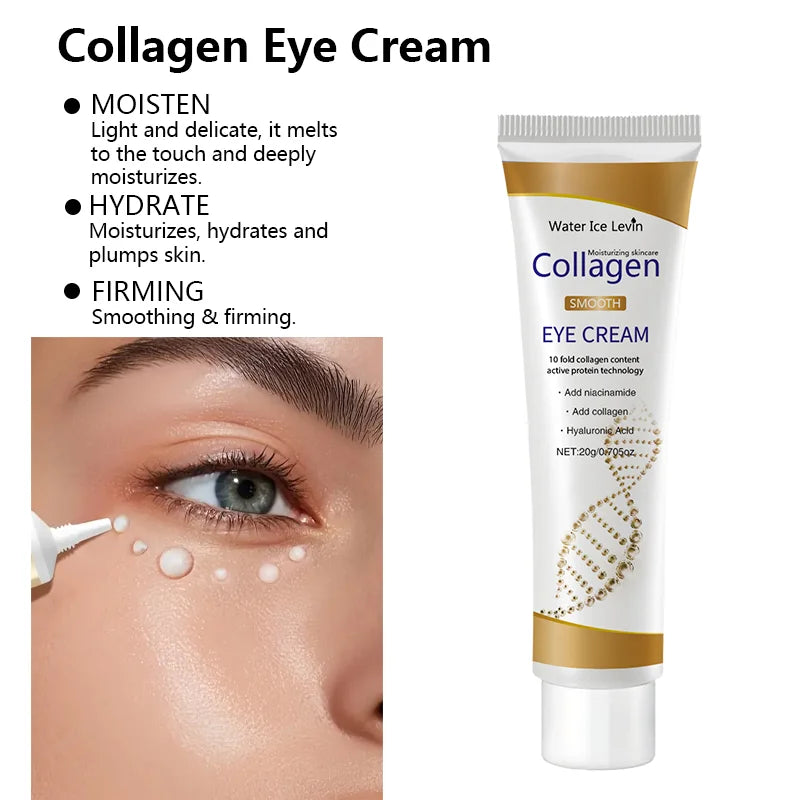 Crème Contour des Yeux au Collagène – Anti-Cernes & Anti-Poches