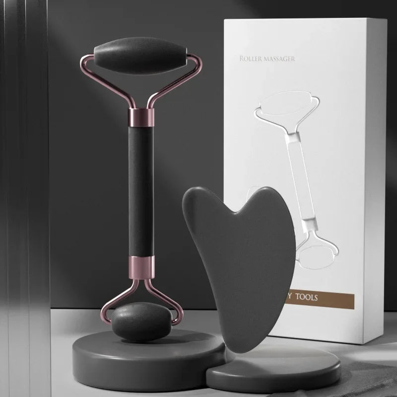 Kit Massage Visage : Rouleau & Gua Sha