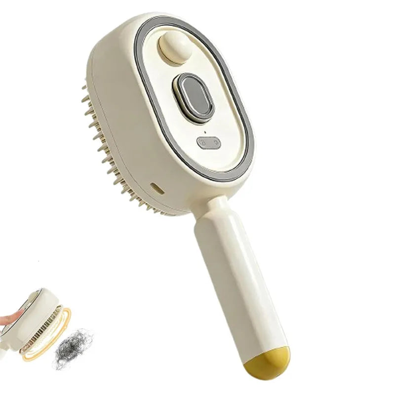 Brosse Massante 3-en-1 Vapeur, Huiles Essentielles & Nettoyage Automatique – Rechargeable