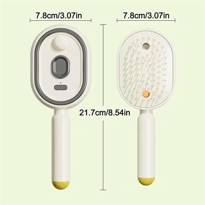 Brosse Massante 3-en-1 Vapeur, Huiles Essentielles & Nettoyage Automatique – Rechargeable
