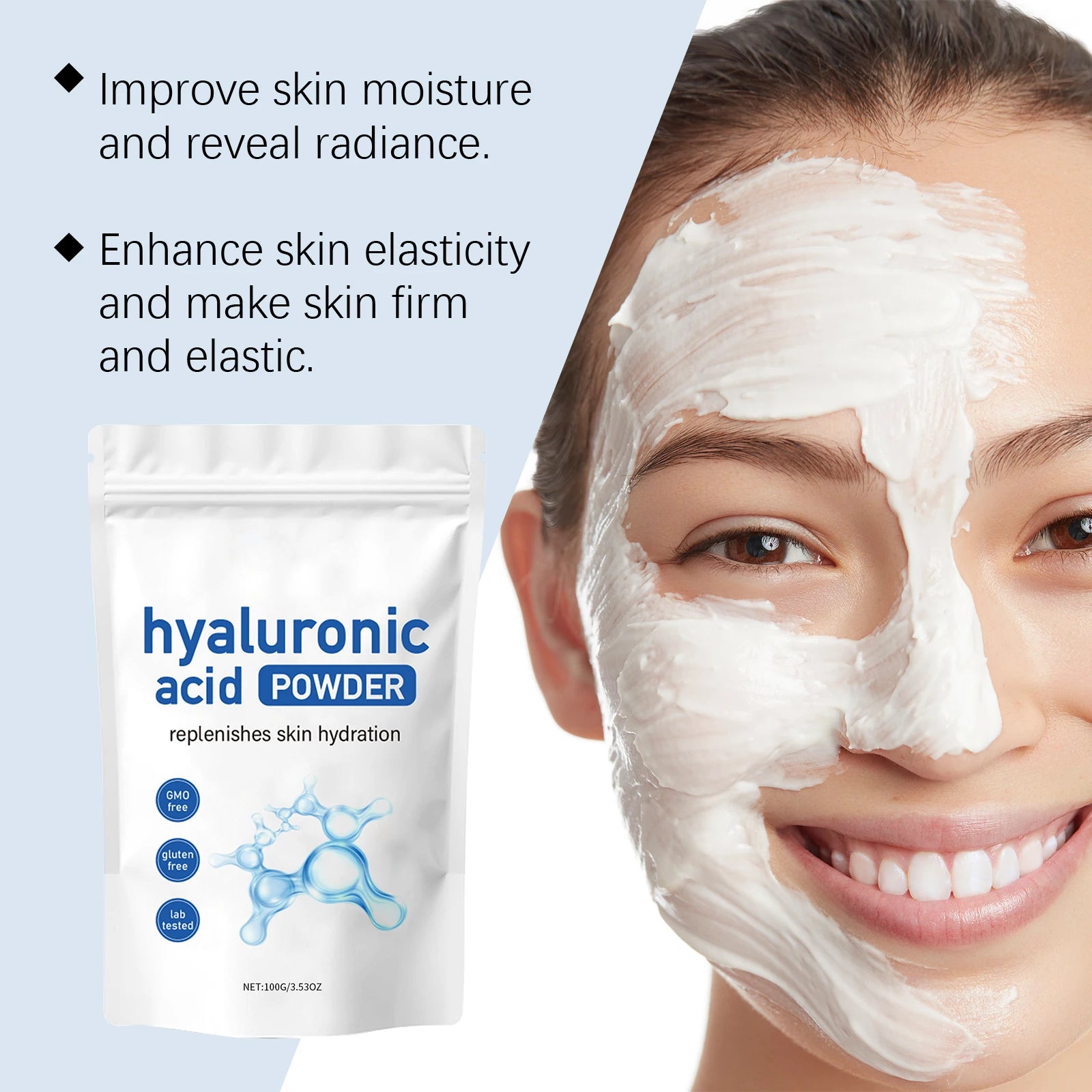 Masque Visage Poudre Acide Hyaluronique