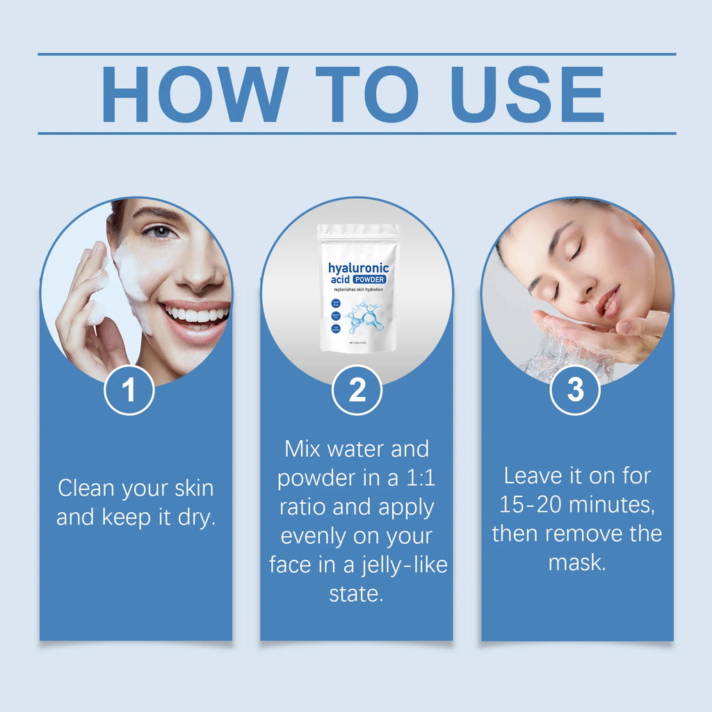 Masque Visage Poudre Acide Hyaluronique