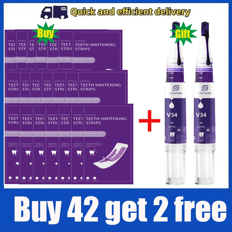 Bandes Blanchiment Dentaire Technologie Violette