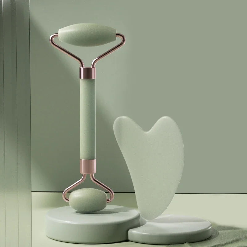 Kit Massage Visage : Rouleau & Gua Sha